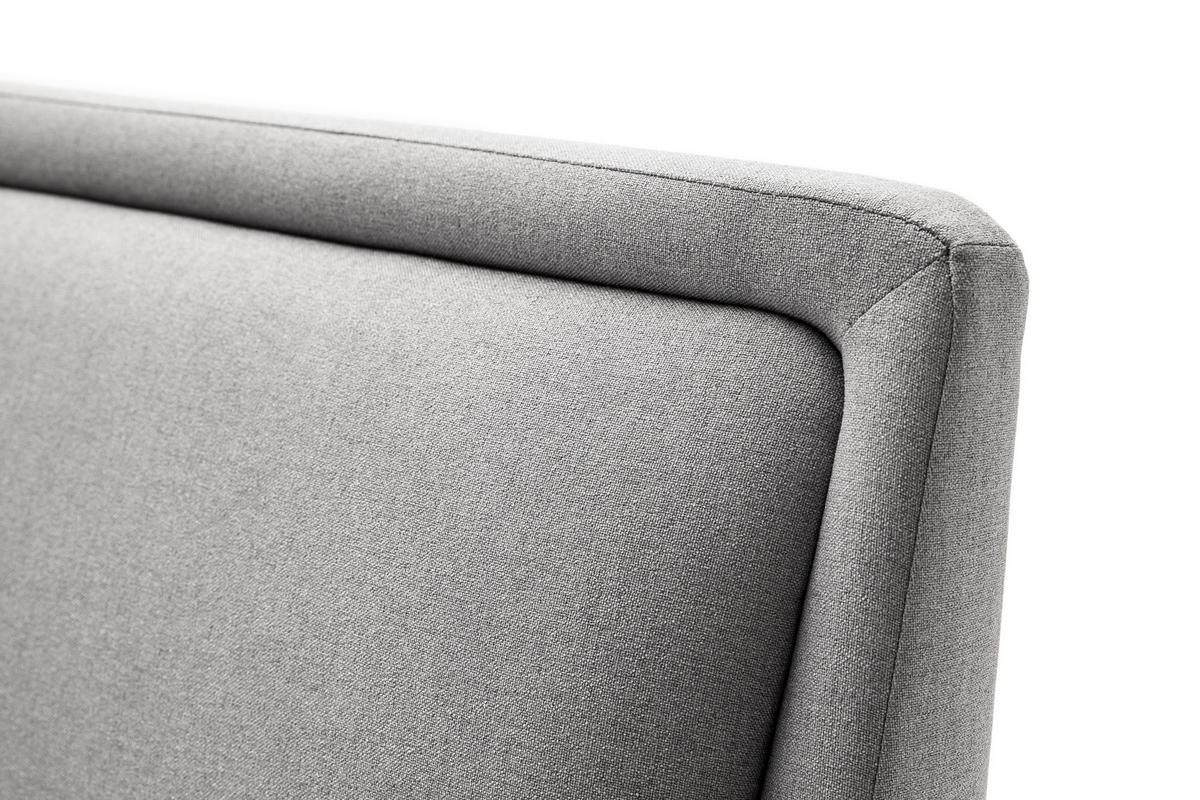 Polsterbett Frieda 180x200cm Hellgrau - Hellgrau/Schwarz, KONVENTIONELL, Textil (180/200cm) - Livetastic