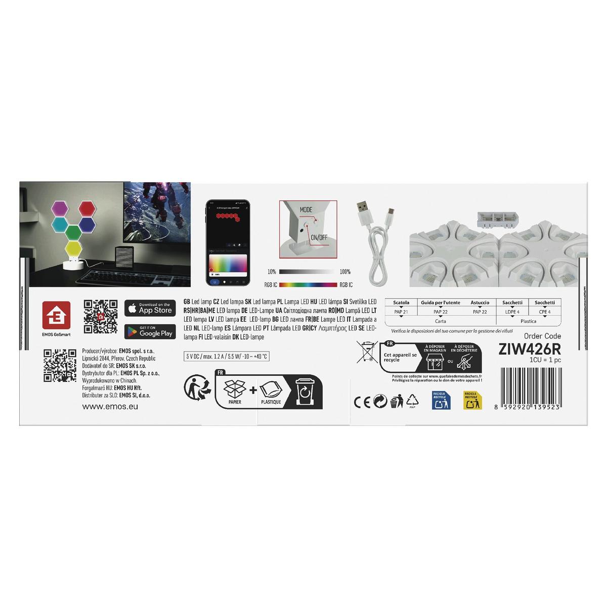 Led Asztali Lámpa Gosmart Hexagon - Basics