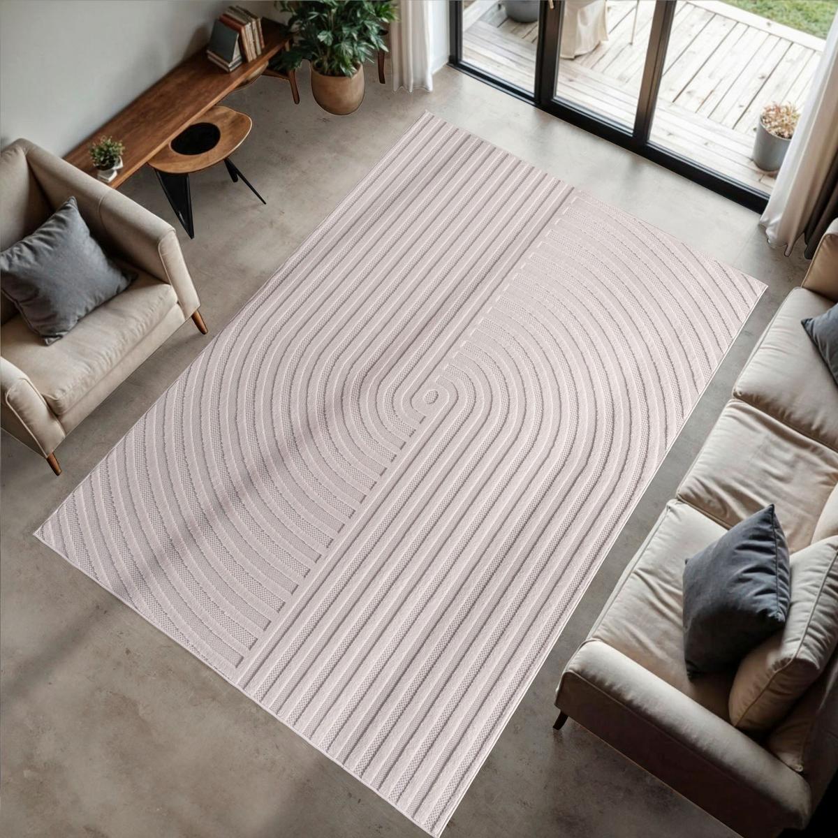 Flachwebteppich, Creme Doha - Creme, Basics, Textil (80/150cm)