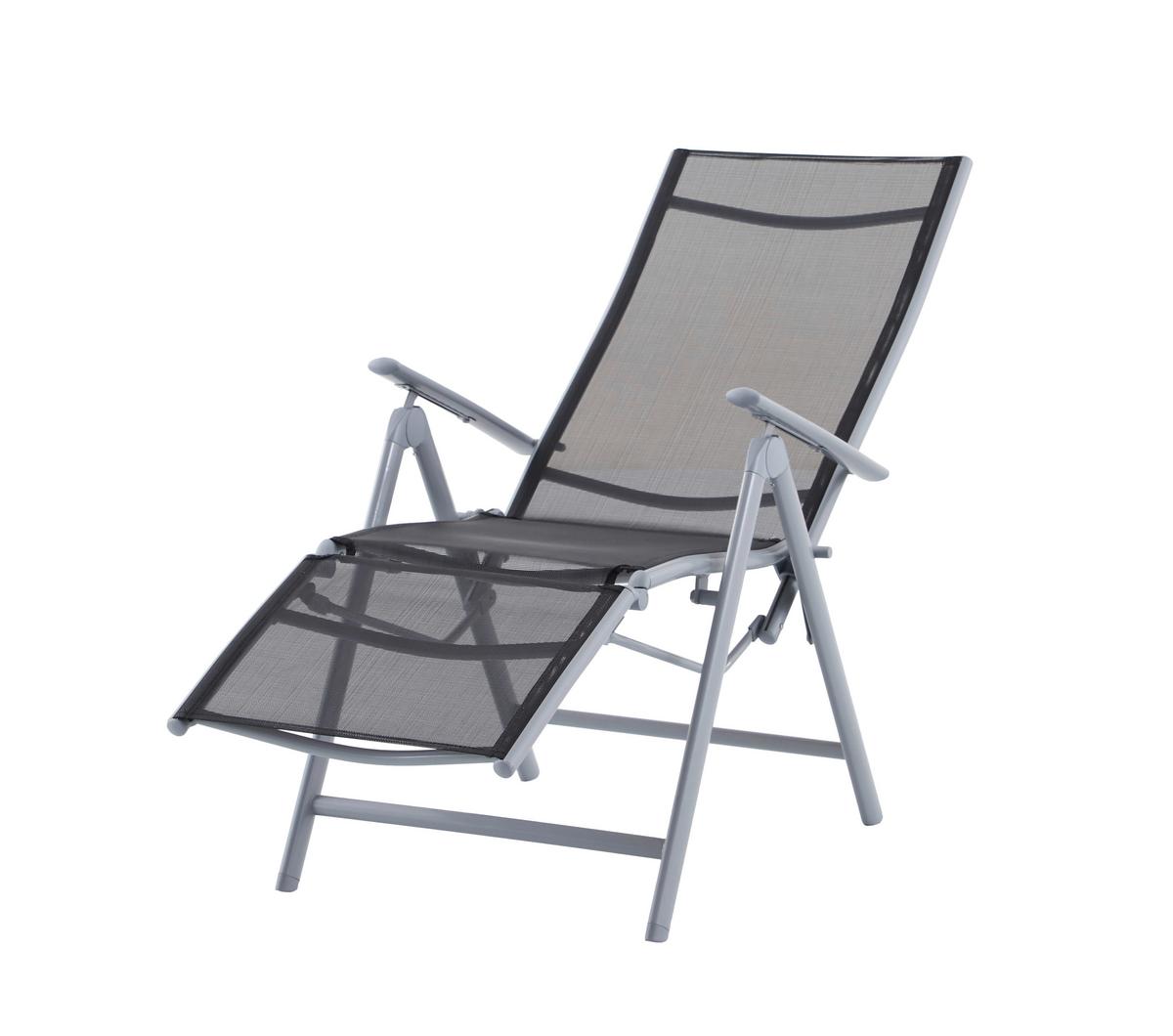 GARTENSESSEL RELAXSESSEL ARIOLA - Schwarz/Grau, MODERN, Kunststoff/Metall (56/112/81cm) - Gardenson