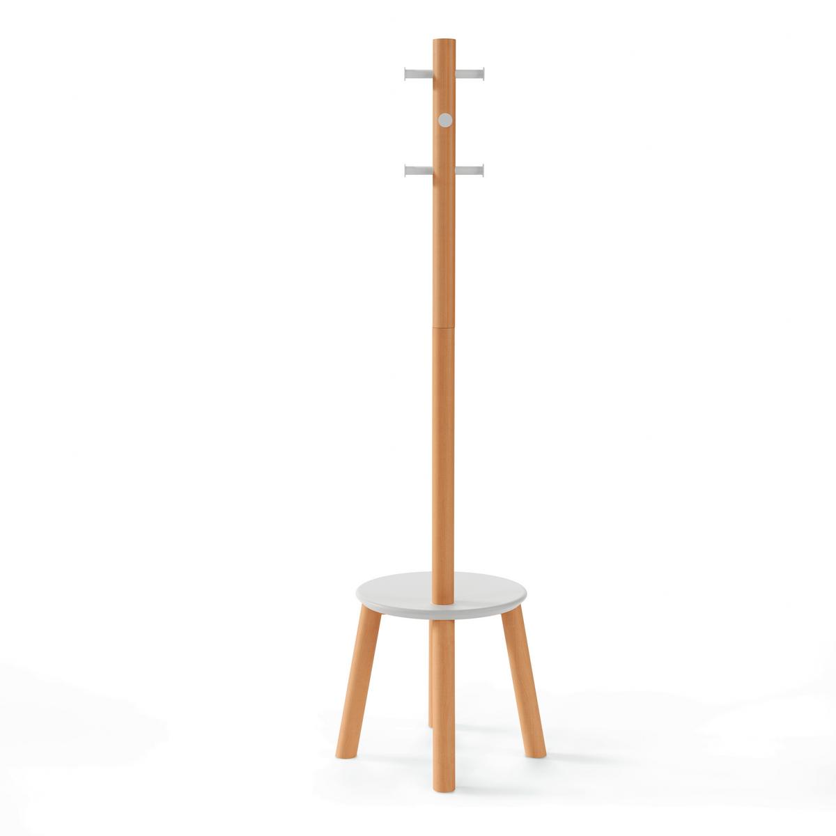 ŠATNÍ STOJAN STOVIK - bílá/přírodní barvy, Basics, dřevo (51/165cm) - Umbra