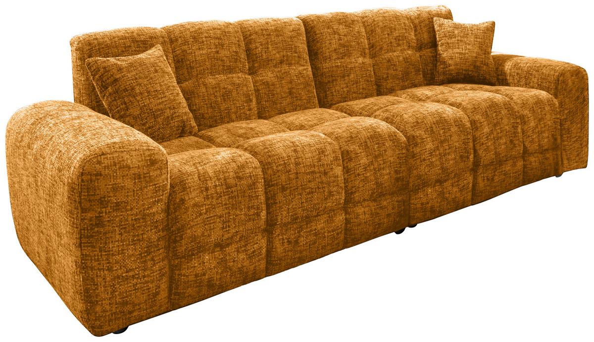 Viersitzer-Sofa Bosco, Goldfarben B: 300 cm - Goldfarben/Schwarz, MODERN, Textil (300/87/120cm) - Livetastic