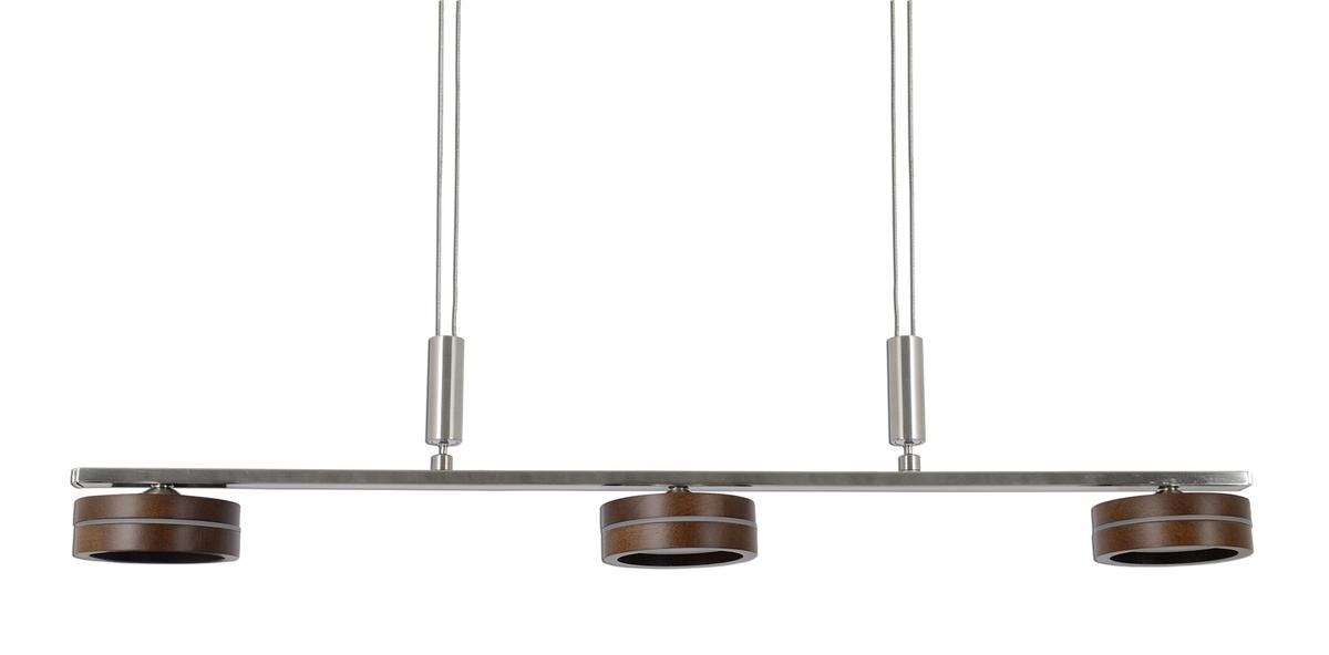 LED-Hängeleuchte Näve H: 80-150 cm 3-Flammig - Natur, Holz/Metall (75/10/80-150cm) - Näve