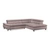 Ecksofa Gemini Rosa, B: 312cm - Chromfarben/Rosa, KONVENTIONELL, Textil (312/234cm)