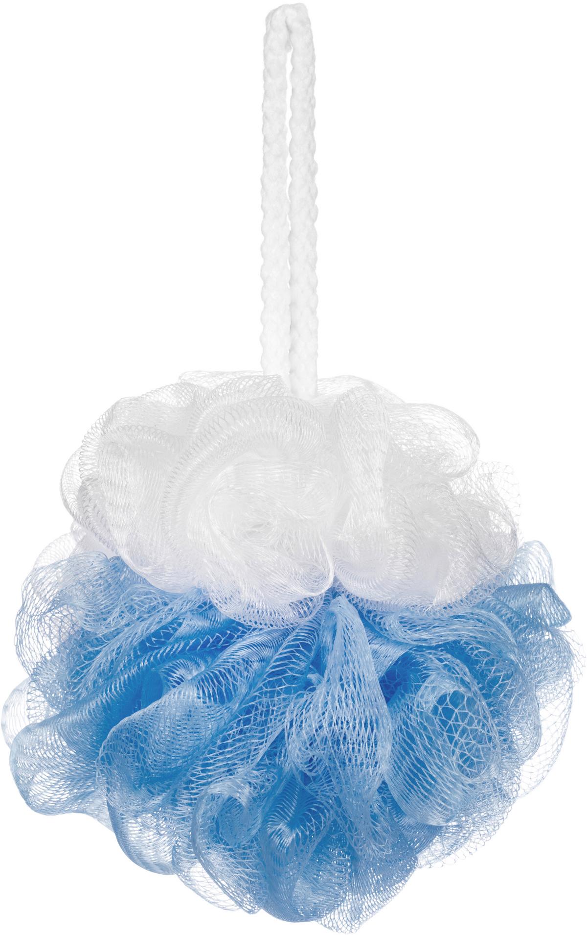 Badeschwamm Martina - Blau/Weiß, KONVENTIONELL, Kunststoff (13/12cm) - Ondega