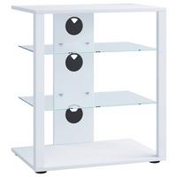 Tv-rack Folas B: 60 Cm Weiß Mit Kabeldurchlass - Schwarz/Weiß, Basics, Holzwerkstoff (60/70/41cm) - MID.YOU