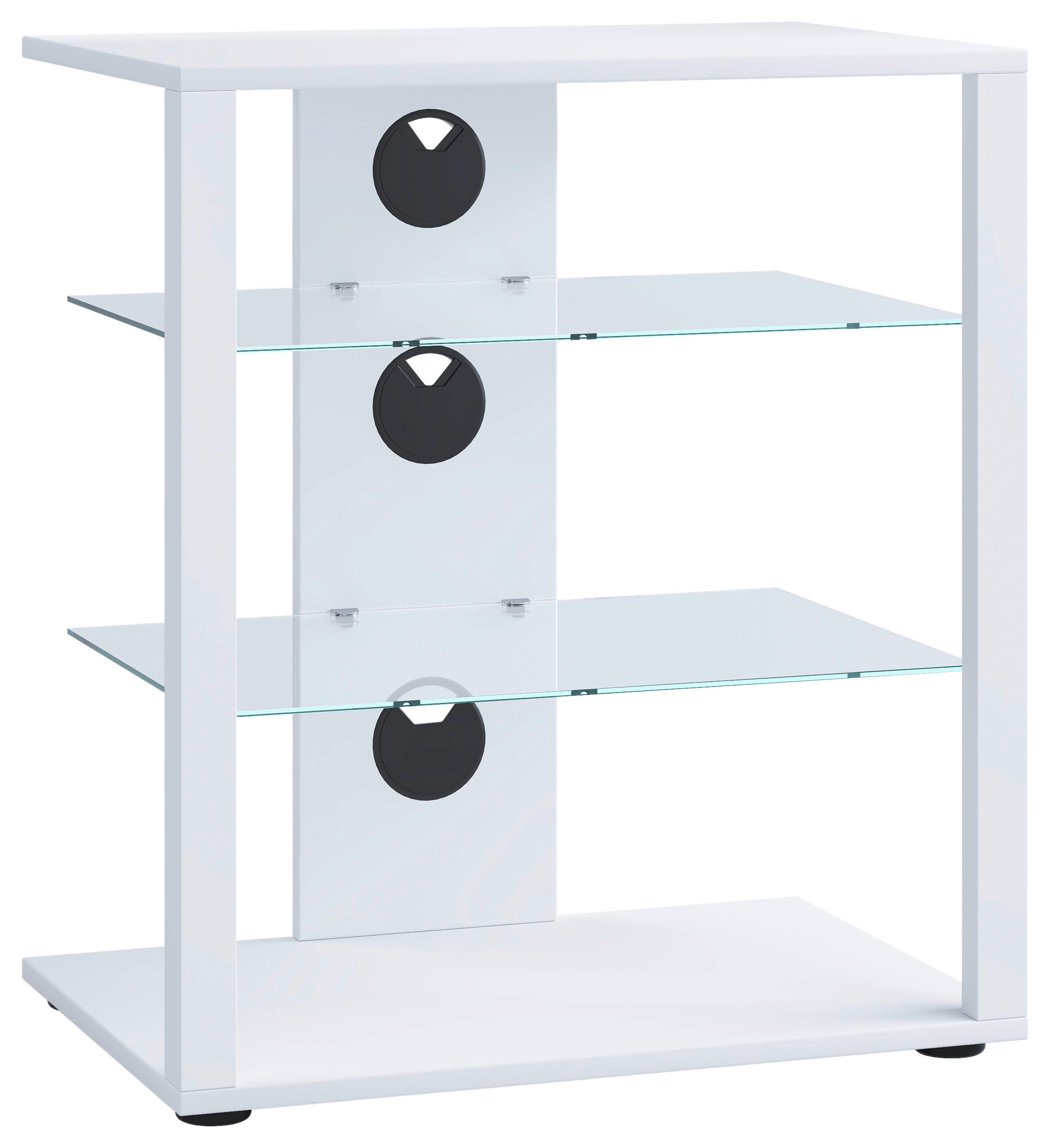 TV-Rack Folas B: 60 cm Weiß mit Kabeldurchlass