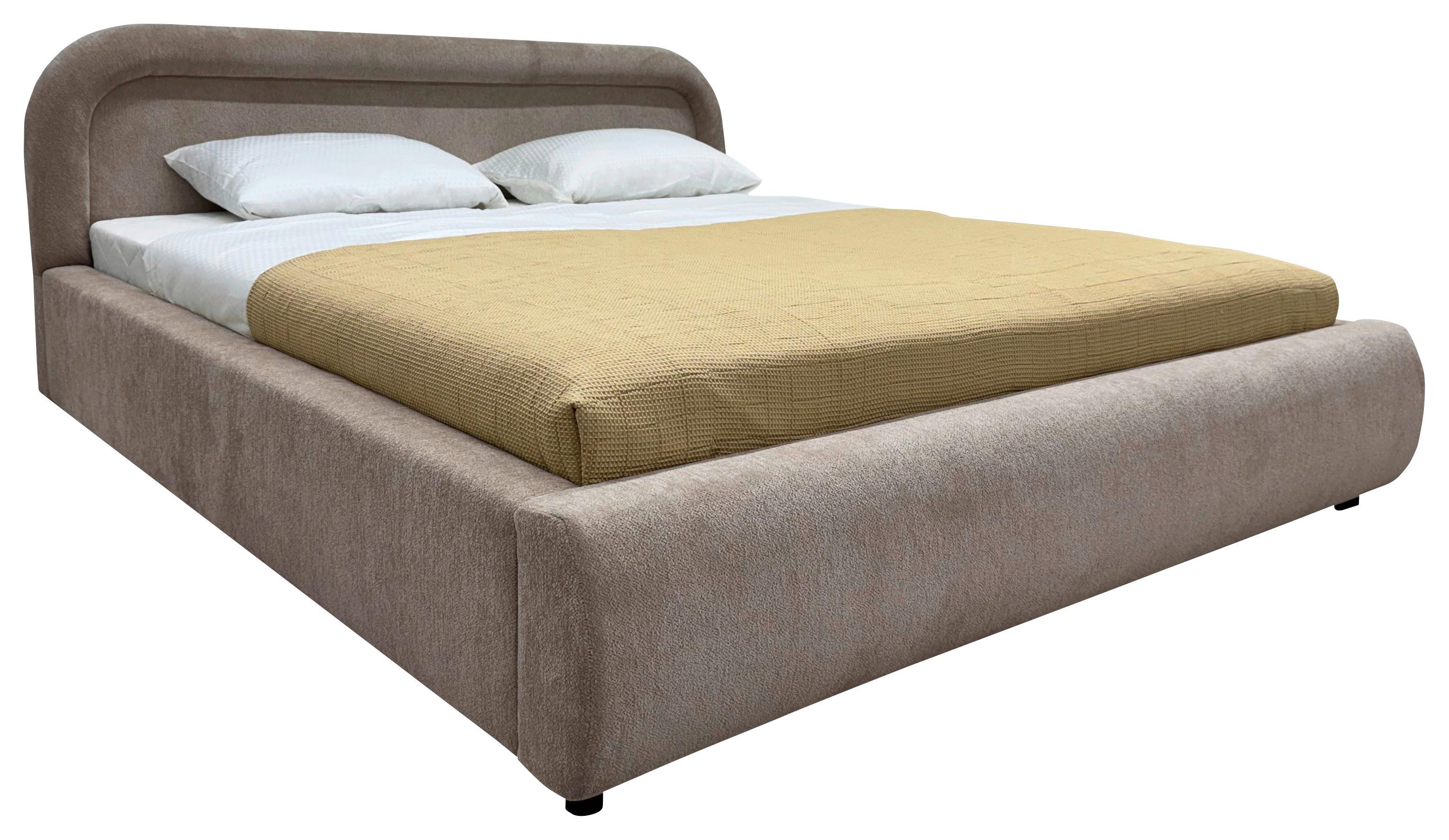 Polsterbett Dafne Beige Lf: 160x200 cm - Eichefarben/Beige, MODERN, Holz/Textil (160/200cm) - Livetastic