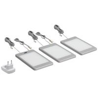 UNTERBAULEUCHTEN-SET SINA - Silberfarben, MODERN, Kunststoff (11,2/19,2cm)