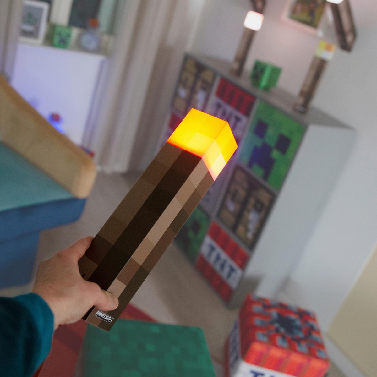 Nachttischleuchte Minecraft Fackel - Braun, Kunststoff (5,6/28/5,6cm)