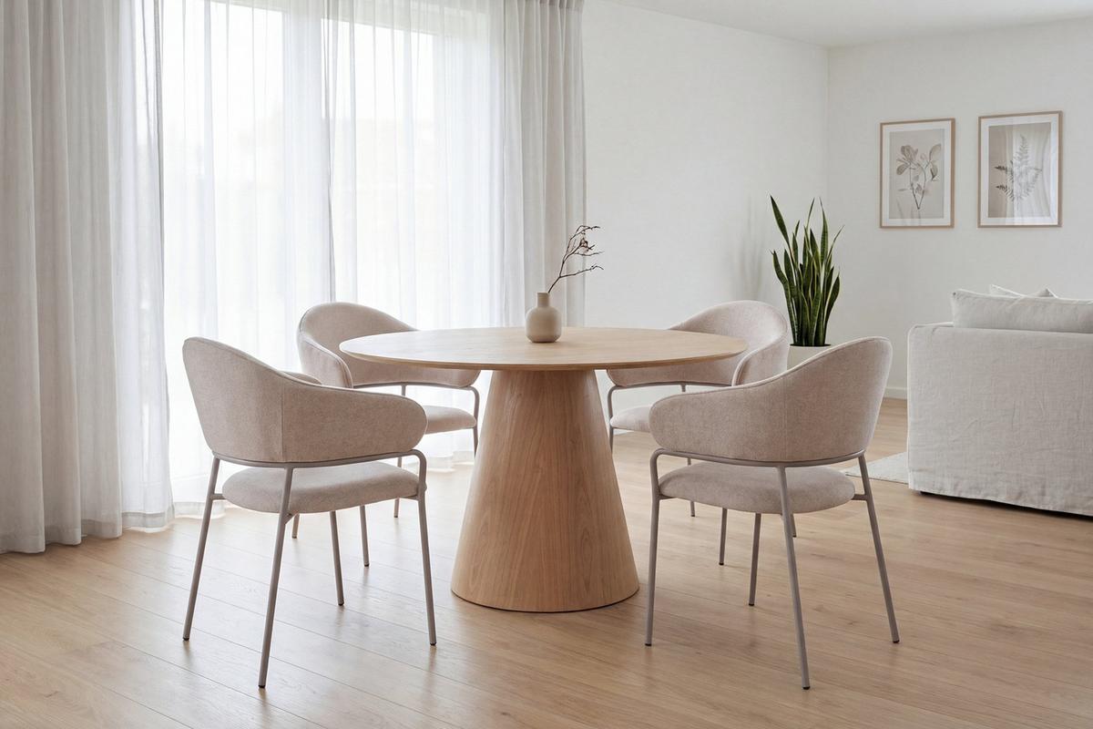 Esstisch Rond D: 120 Cm, Eichefarben - Eichefarben, Design, Holz/Holzwerkstoff (120/120/76cm) - MID.YOU