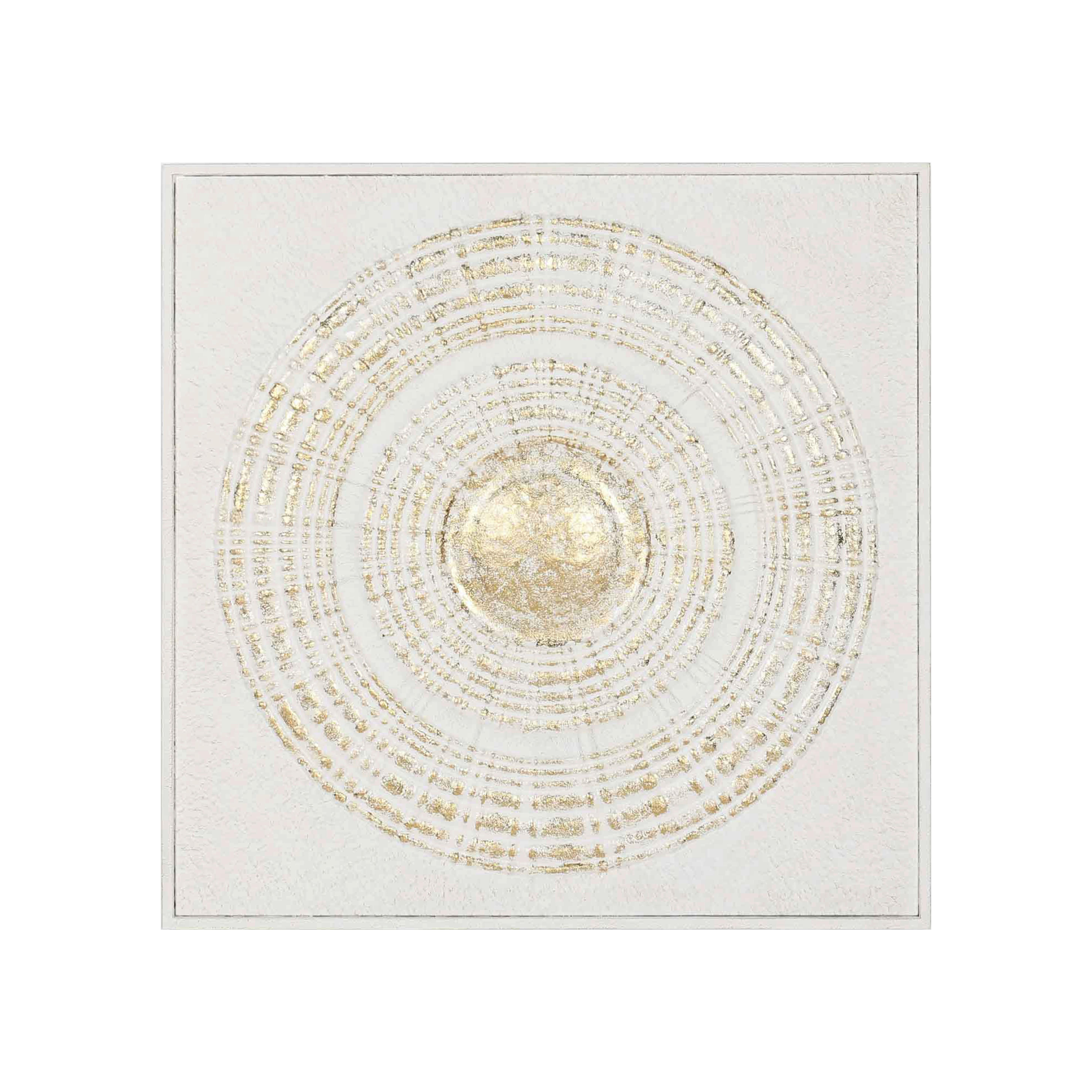 Nástenná dekorácia GOLDEN EYE - biela/zlatá, Modern, kov (90/3/90cm) - Mömax