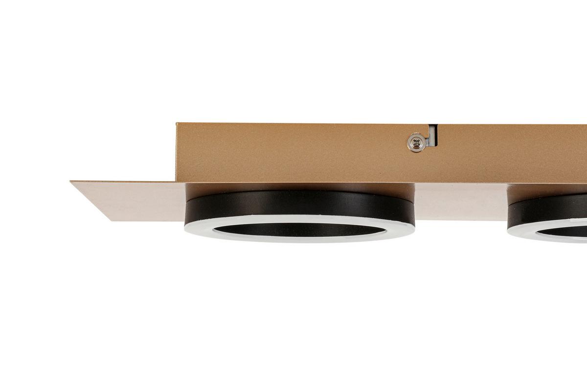 STROPNÉ LED SVIETIDLO EMILORE - čierna/cappuccino, Modern, kov/plast (60/18/5,1cm) - Mömax
