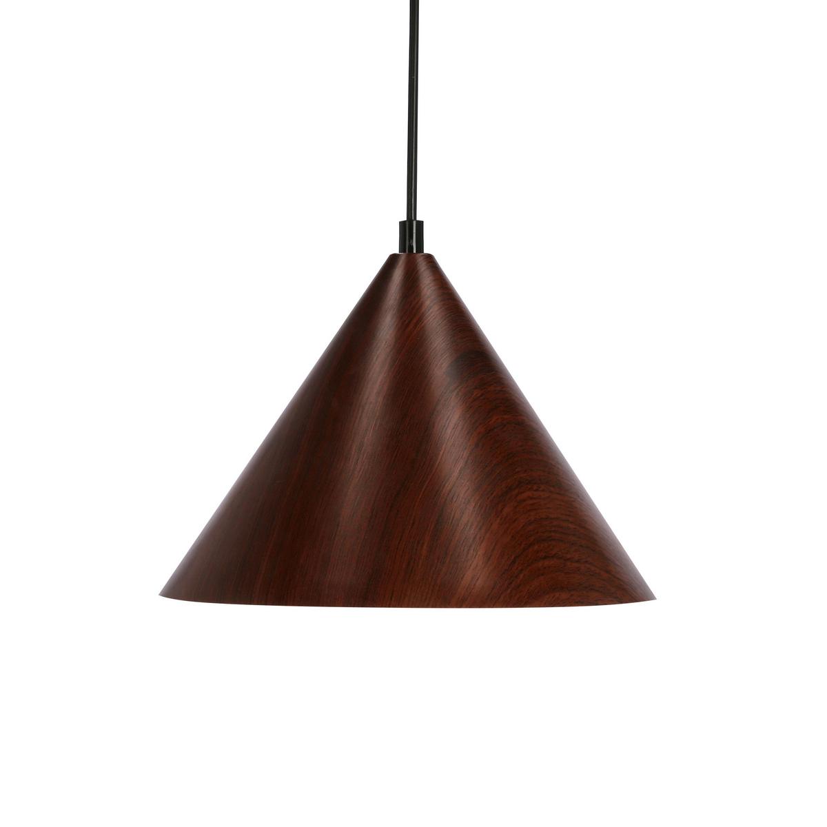 Pendelleuchte 31-23438 Dunca - Nussbaumfarben/Schwarz, Design, Metall (25/25/110cm)
