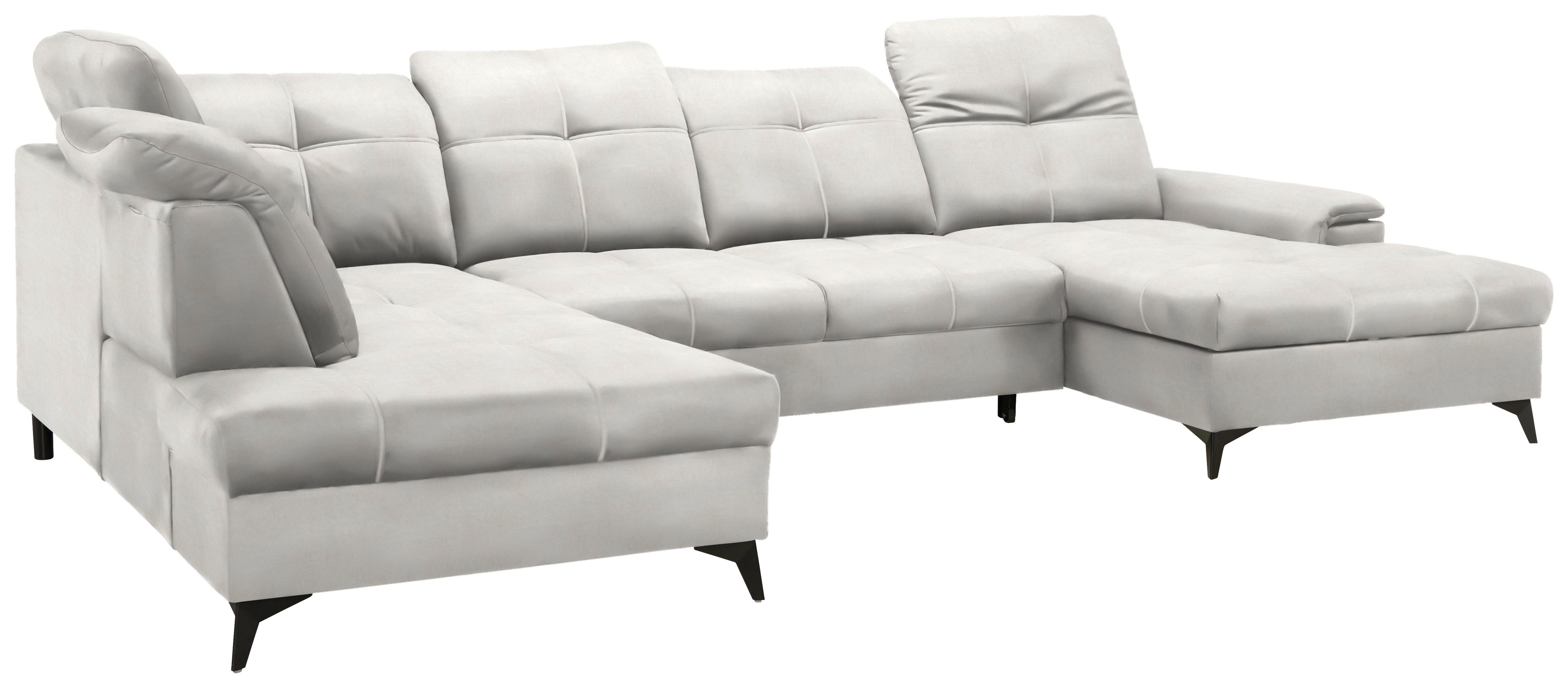 Rohová sedačka U SIERRA, levá, béžová CLOUD - černá/béžová, Moderní, kov/textil (230/364/181cm) - Mömax
