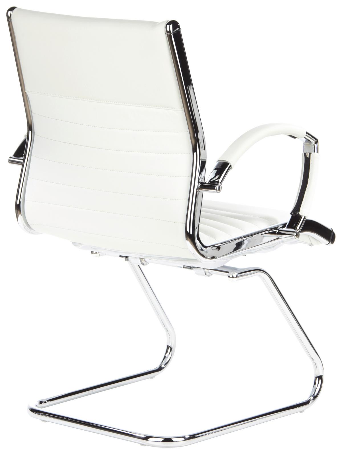 Besucherstuhl Parma V Cremefarben - Chromfarben/Creme, MODERN, Leder/Textil (62/94/46cm) - MID.YOU