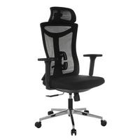 Drehstuhl Kamiak Schwarz B: 68 cm - Silberfarben/Schwarz, MODERN, Kunststoff/Textil (68/121 - 132/68cm) - MID.YOU