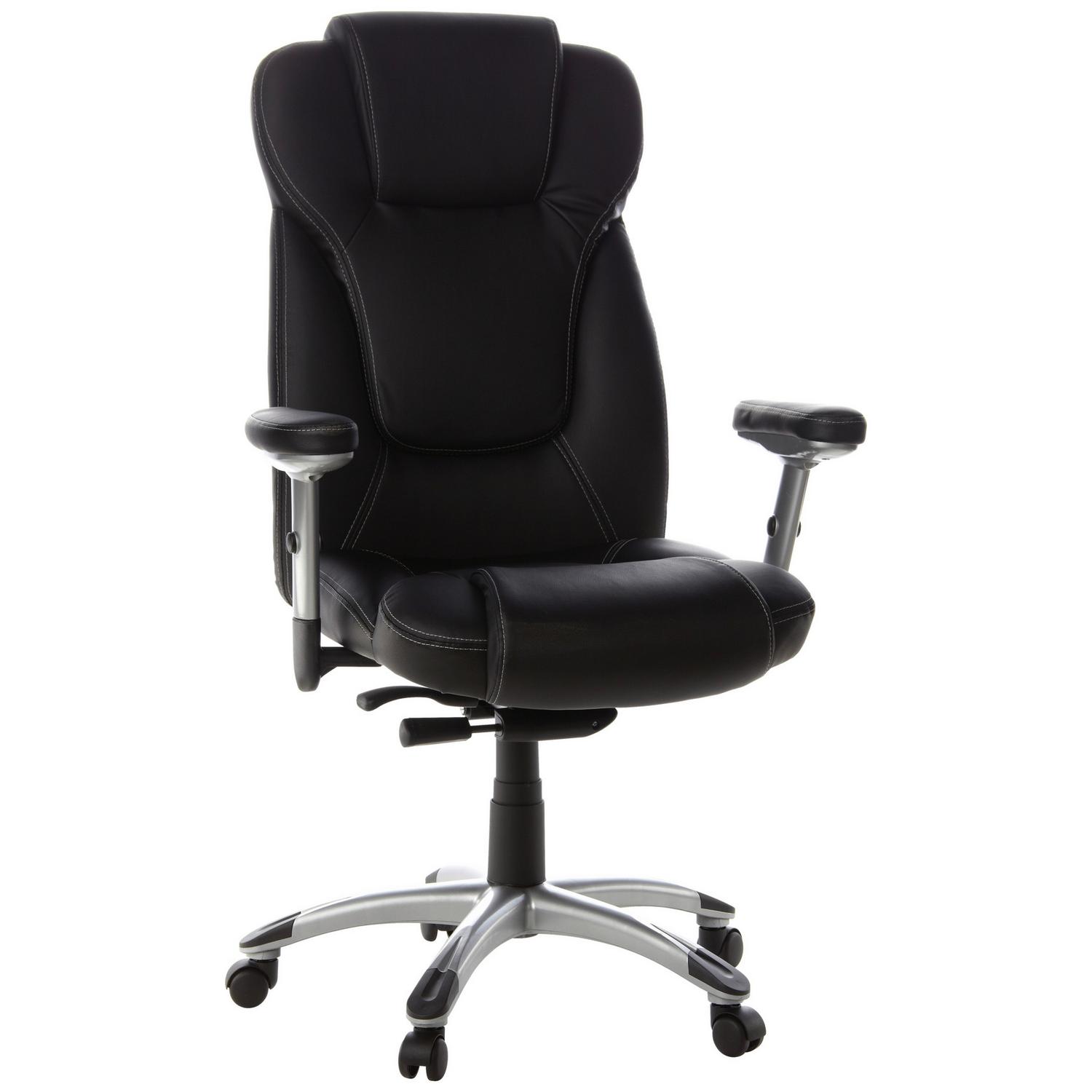 Chefsessel Embassy 200 Schwarz Schwarz, Silberfarben 63x131x53 cm