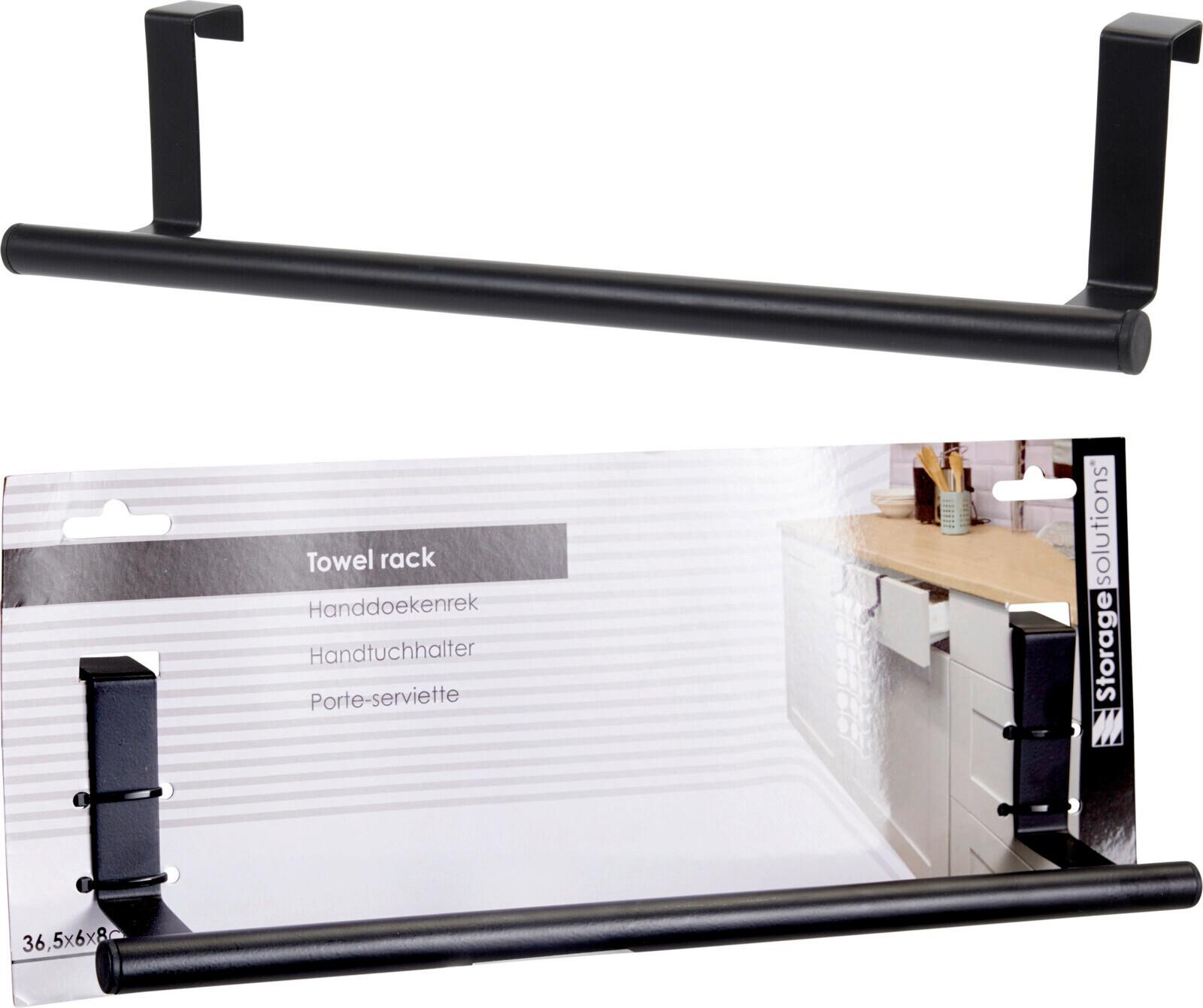 Držiak na uteráky RITUAL - černá, Basics, kov (9/16/39.5cm)