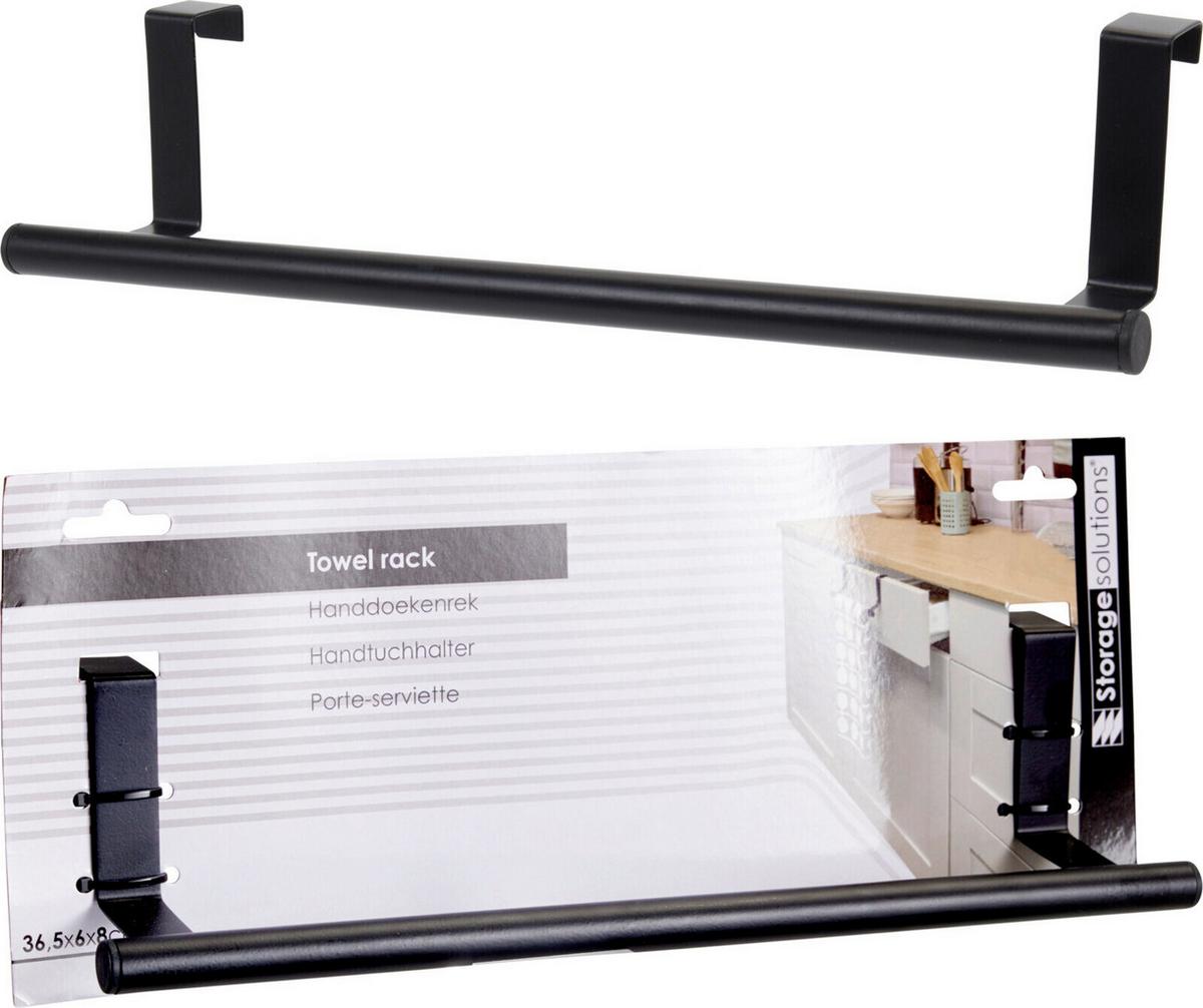 Držiak na uteráky RITUAL - černá, Basics, kov (9/16/39.5cm)