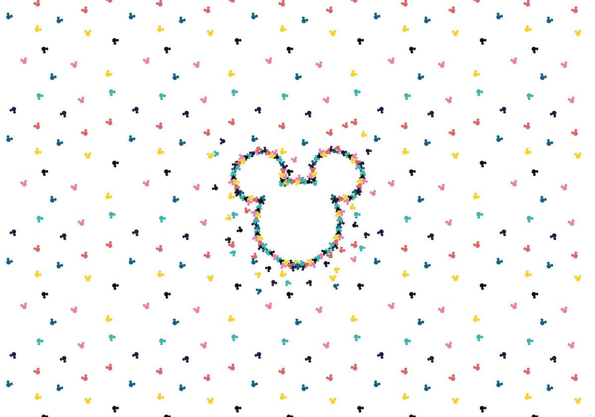 Fototapete Mickey Heads-Up - Multicolor, Trend, Textil (400/280cm)