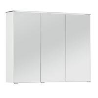 Spiegelschrank mit Led + Türendämpfer B: 90cm Weiß - Weiß, MODERN, Glas/Holzwerkstoff (90/72/18cm)