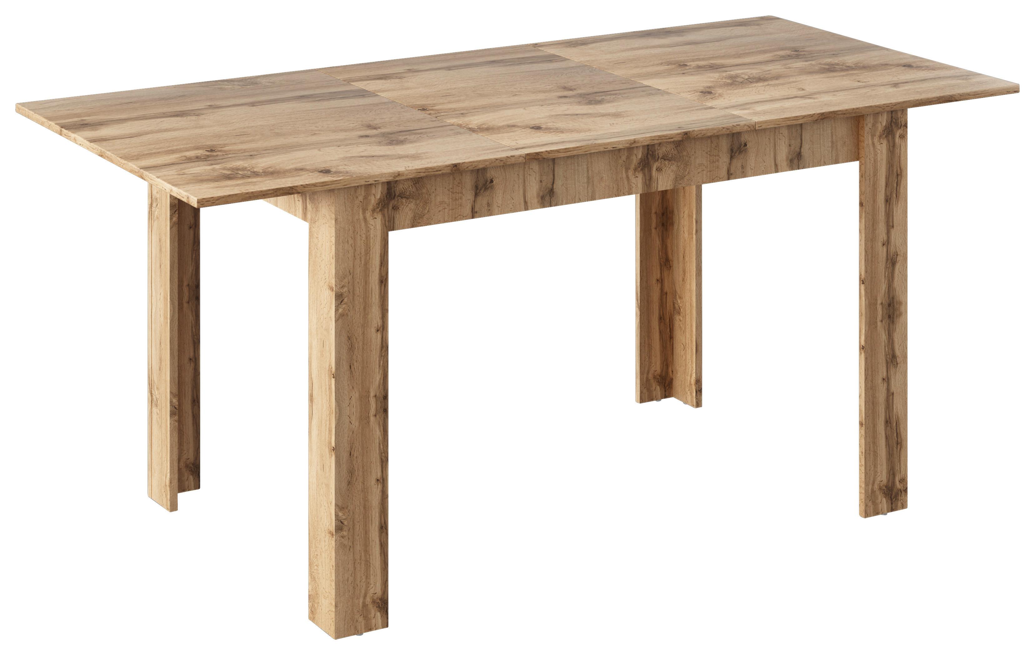 VÝSUVNÝ STŮL COMO 160-207 AZ - barvy dubu, Moderní, kompozitní dřevo (160-207/75.5/80cm)
