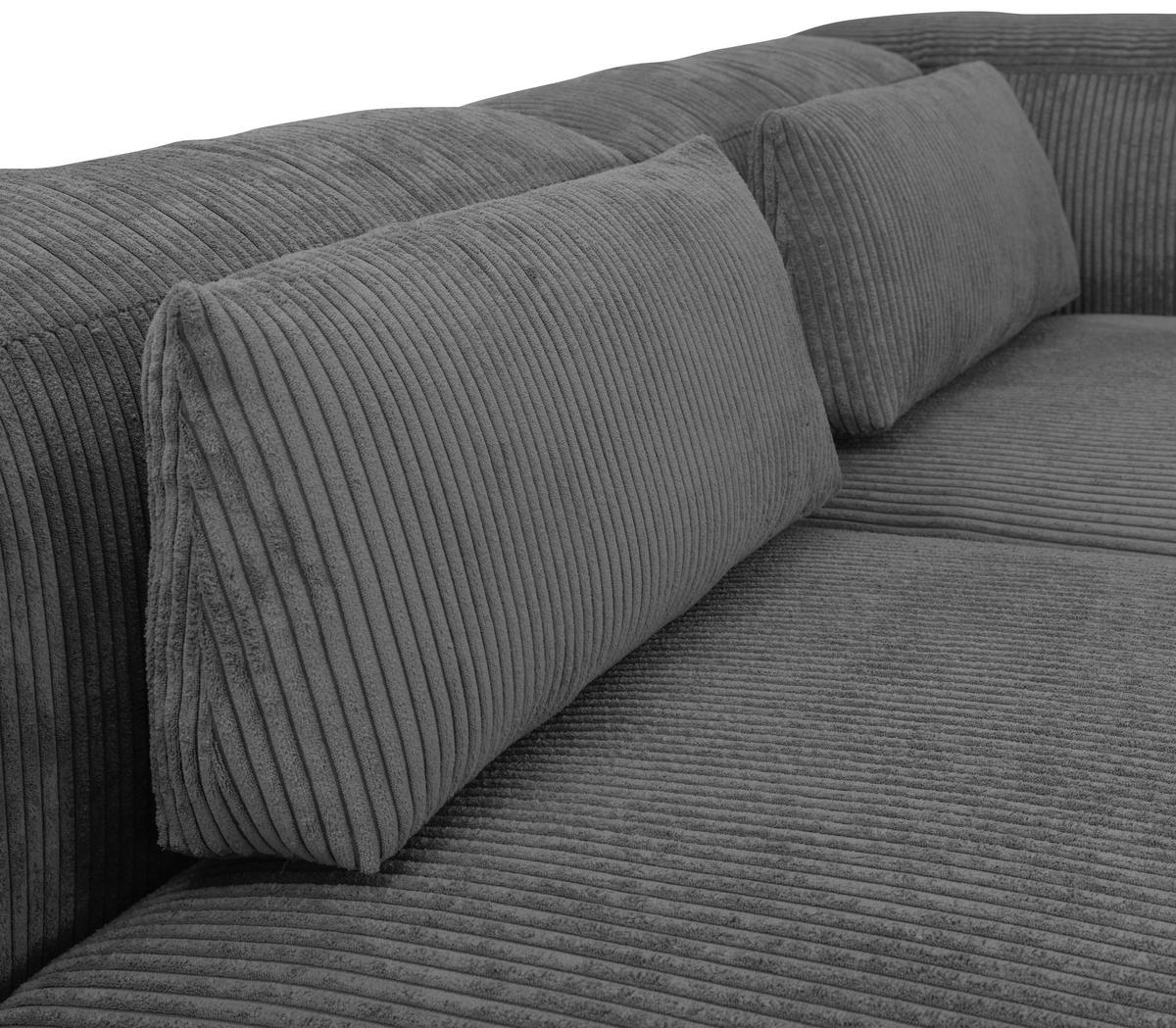 Rückenkissen Lenata 60x25 Cm Cord Grau - Grau, Design, Textil (60/25/12cm) - Max Winzer