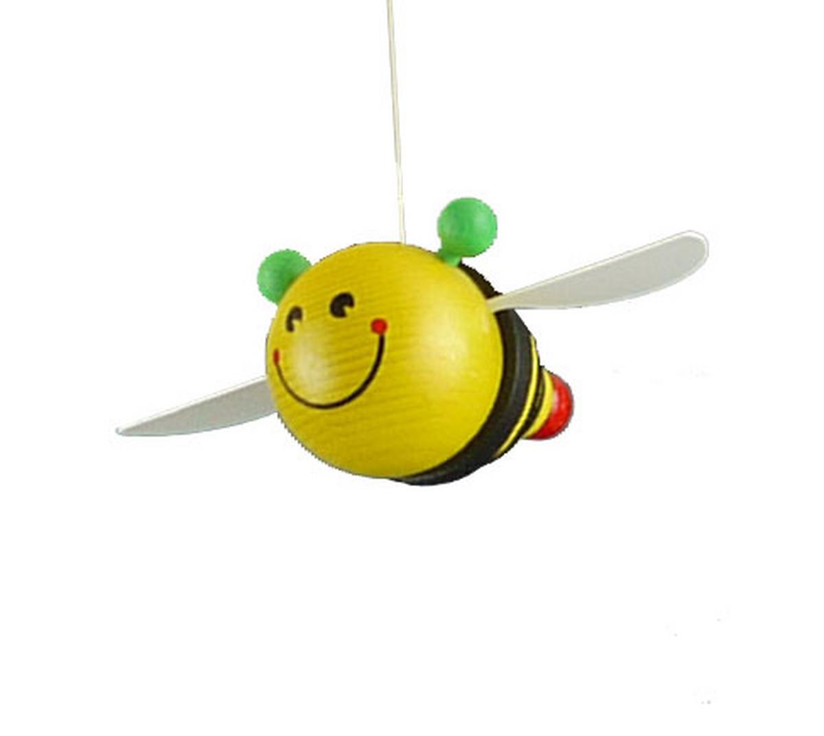 Kinderdeckenleuchte Sumsum Ø 53 Cm Mit Hängenden Bienen - Gelb/Weiß, Trend, Holz/Kunststoff (53/10cm) - Niermann