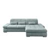 Ecksofa Dalida Blau S: 300x196 cm - Chromfarben/Blau, Design, Textil (300/196cm) - Livetastic