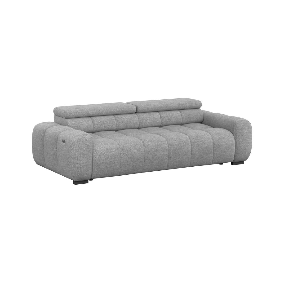 Bigsofa Bull Webstoff grau, B: 248 cm - Schwarz/Grau, Design, Textil (248/77-97/108cm) - Luca Bessoni