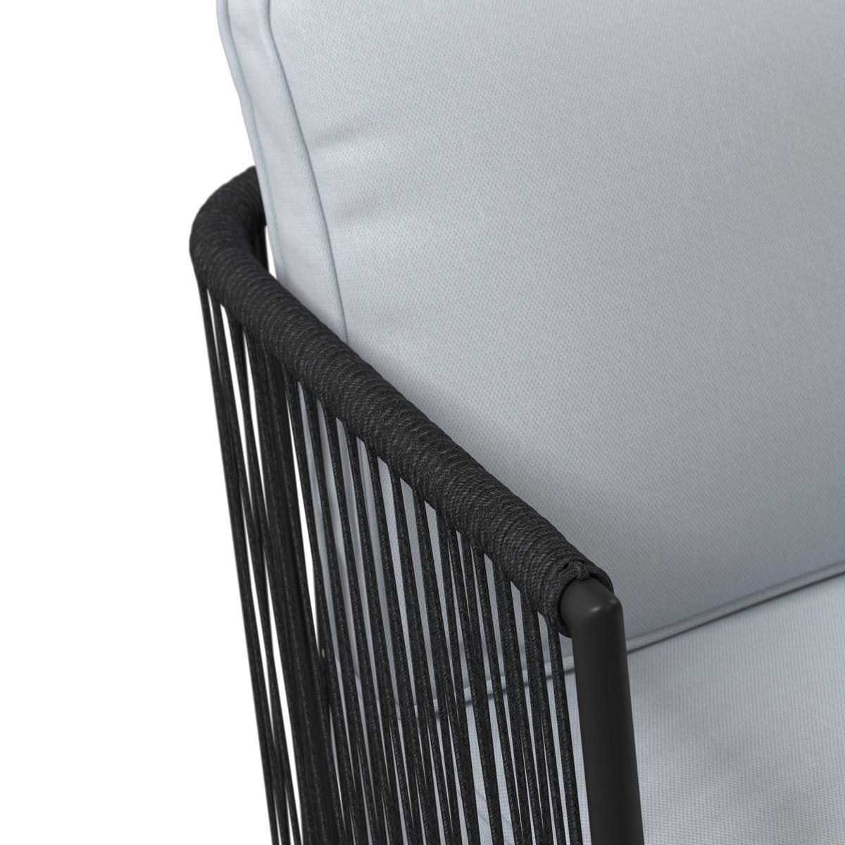 Loungegarnitur Montana - Schwarz, MODERN, Holz/Kunststoff - Beldano