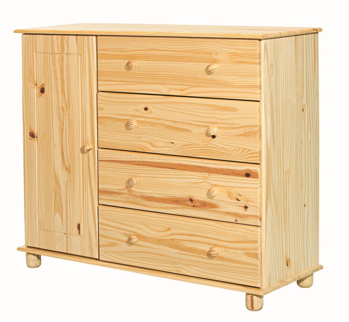 Kommode Naturfarben B: 121cm - Naturfarben, Natur, Holz (121/102/43cm) - Livetastic