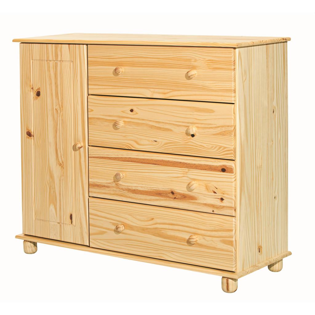 Kommode Naturfarben B: 121cm
