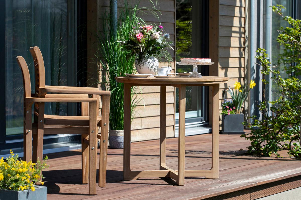Gartensessel Woodie Stapelsessel Lamelle - Basics, Holz (63/92/52cm) - Gardenson