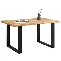 JEDÁLENSKÝ STÔL WOOD 140 - čierna/prírodná farba, Konventionell, kov/drevo (140/75/90cm) - James Wood