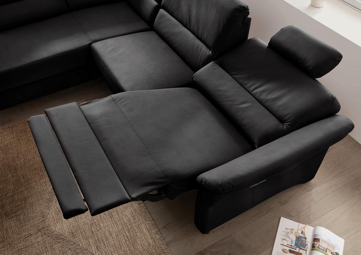 Ecksofa Cavoli, Schwarz S: 190x266 cm - Schwarz, MODERN, Textil (190/266cm) - Livetastic