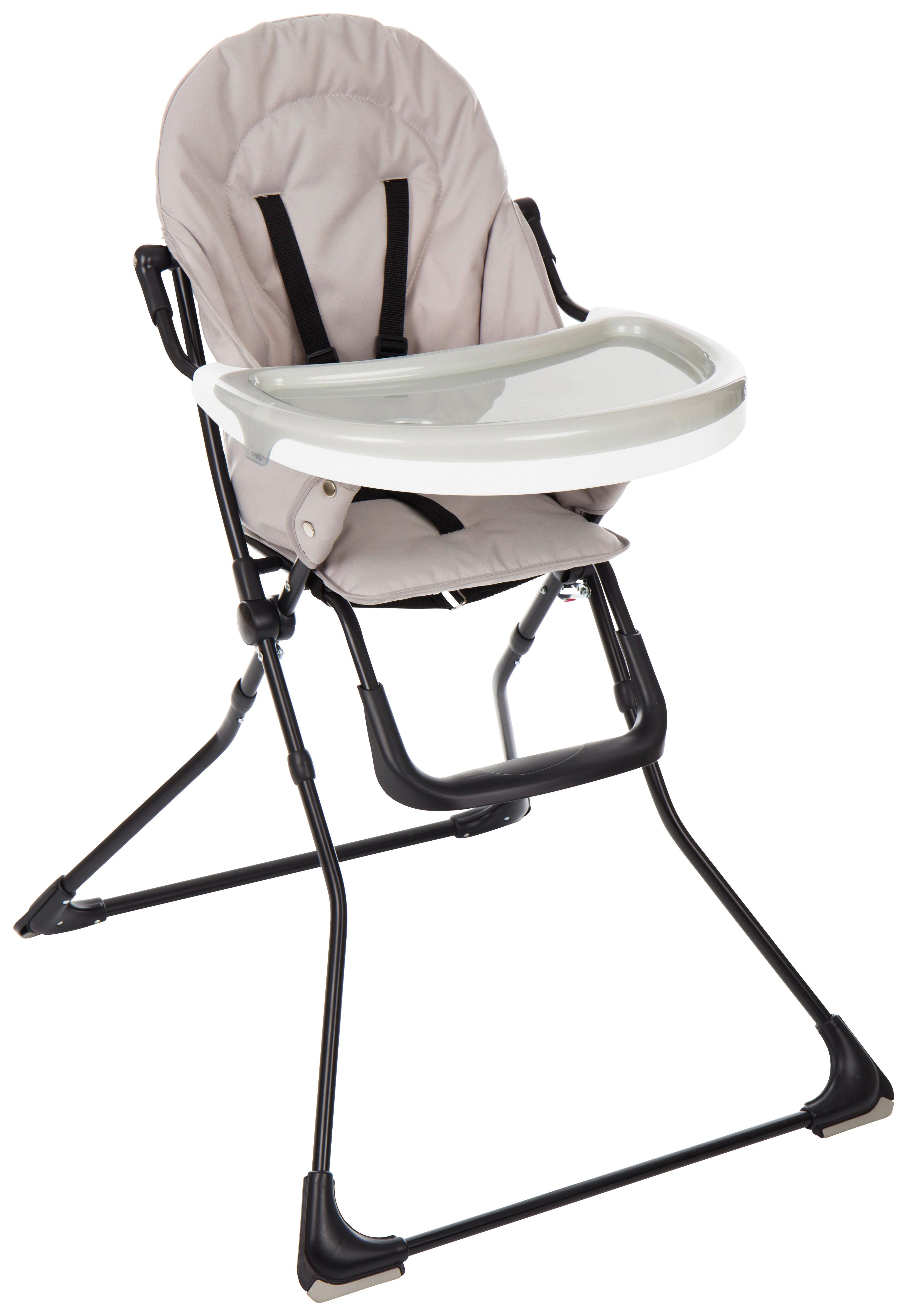 Hochstuhl Caru Metall Grau Klappbar - Grau, Kunststoff/Textil (65/74/100cm) - Fillikid