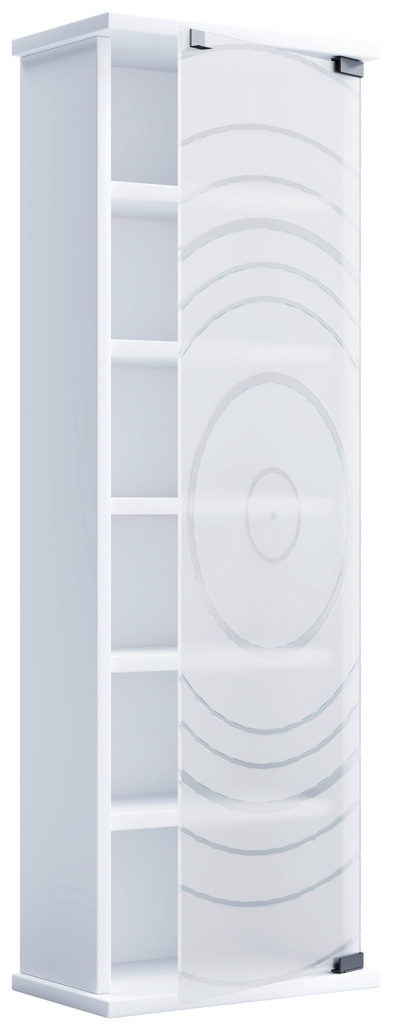 CD-REGAL Tilano Weiß B: 31 cm - Weiß, Design, Glas/Holzwerkstoff (31/92/18cm) - MID.YOU
