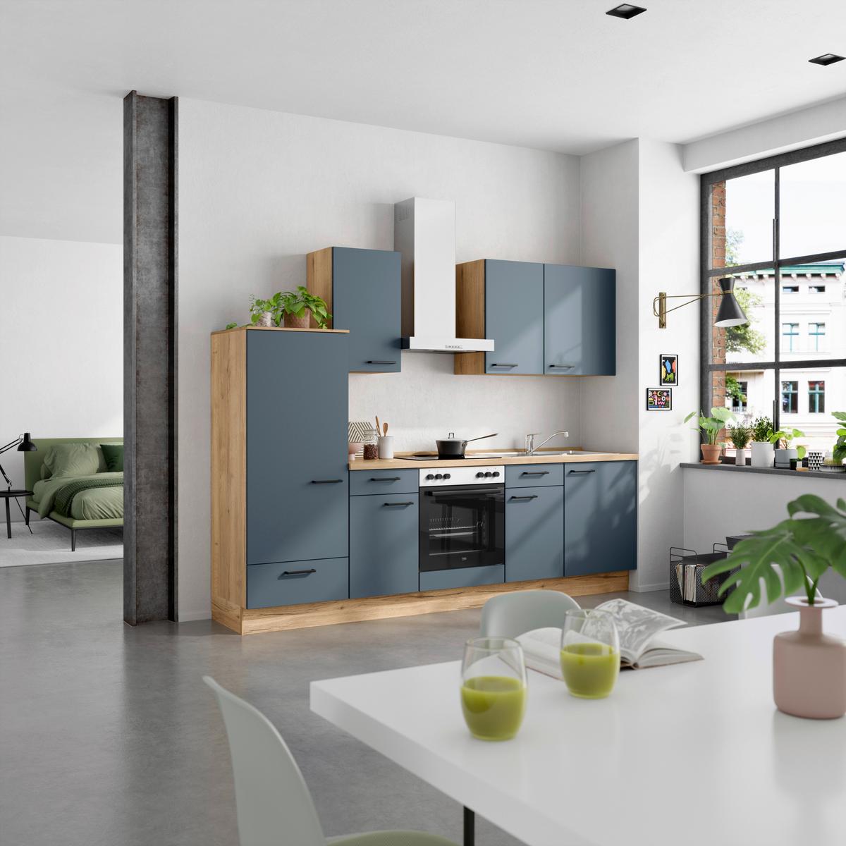 Küchenleerblock Easytouch Low-Line, L6 Links - Eichefarben, MODERN, Holzwerkstoff (270cm) - Nobilia