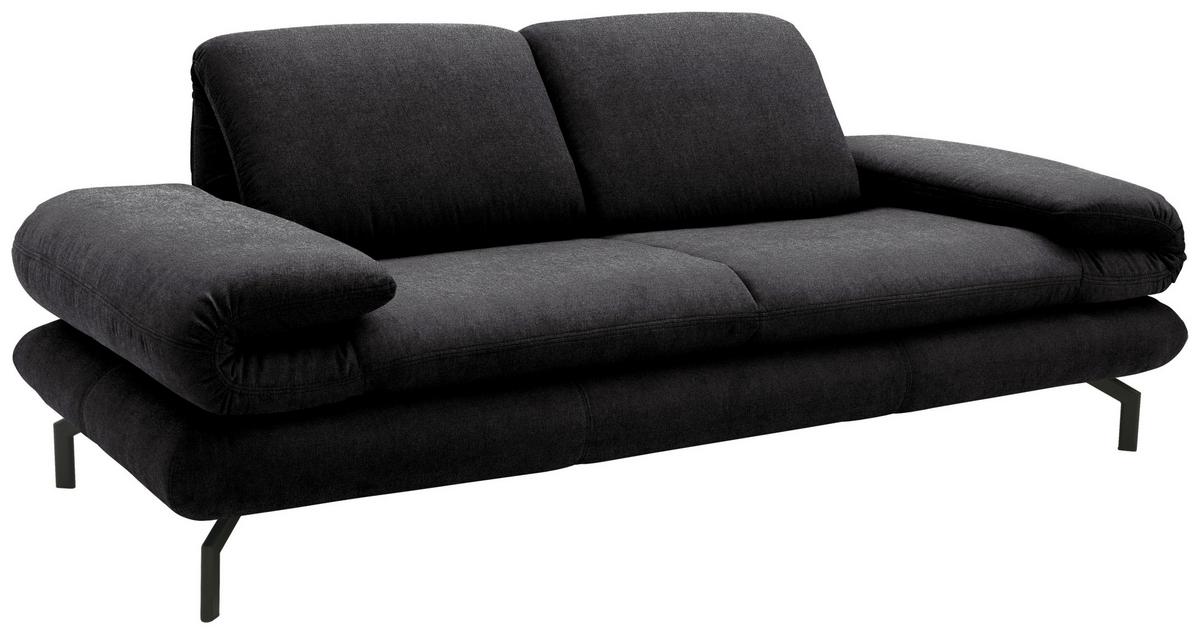 2-sitzer-sofa Looks Xiii Anthrazit - Anthrazit/Silberfarben, Design, Textil (204/83/98cm) - LOOKS by W.Joop