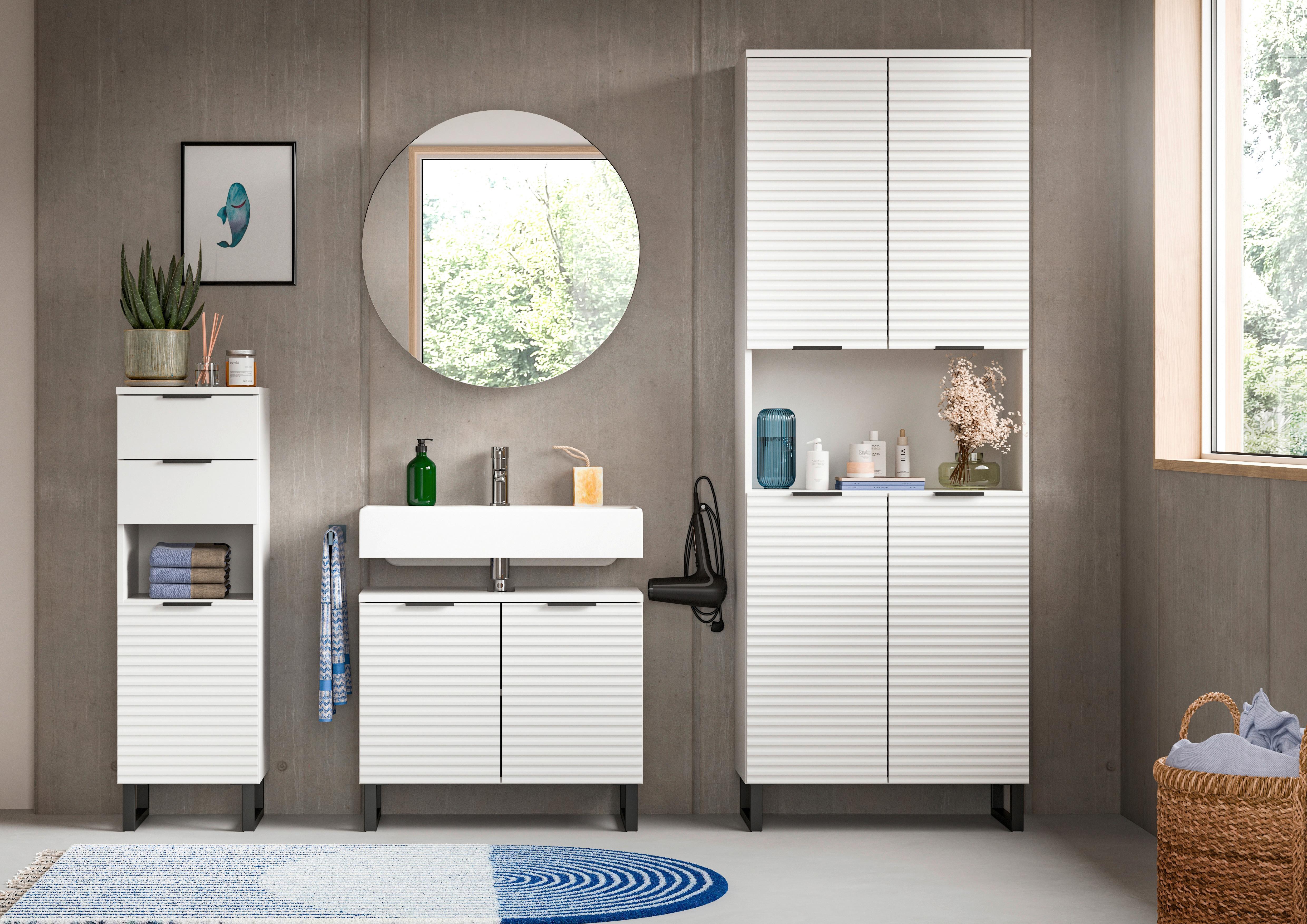 Badezimmer Riff Weiß B: 175 cm