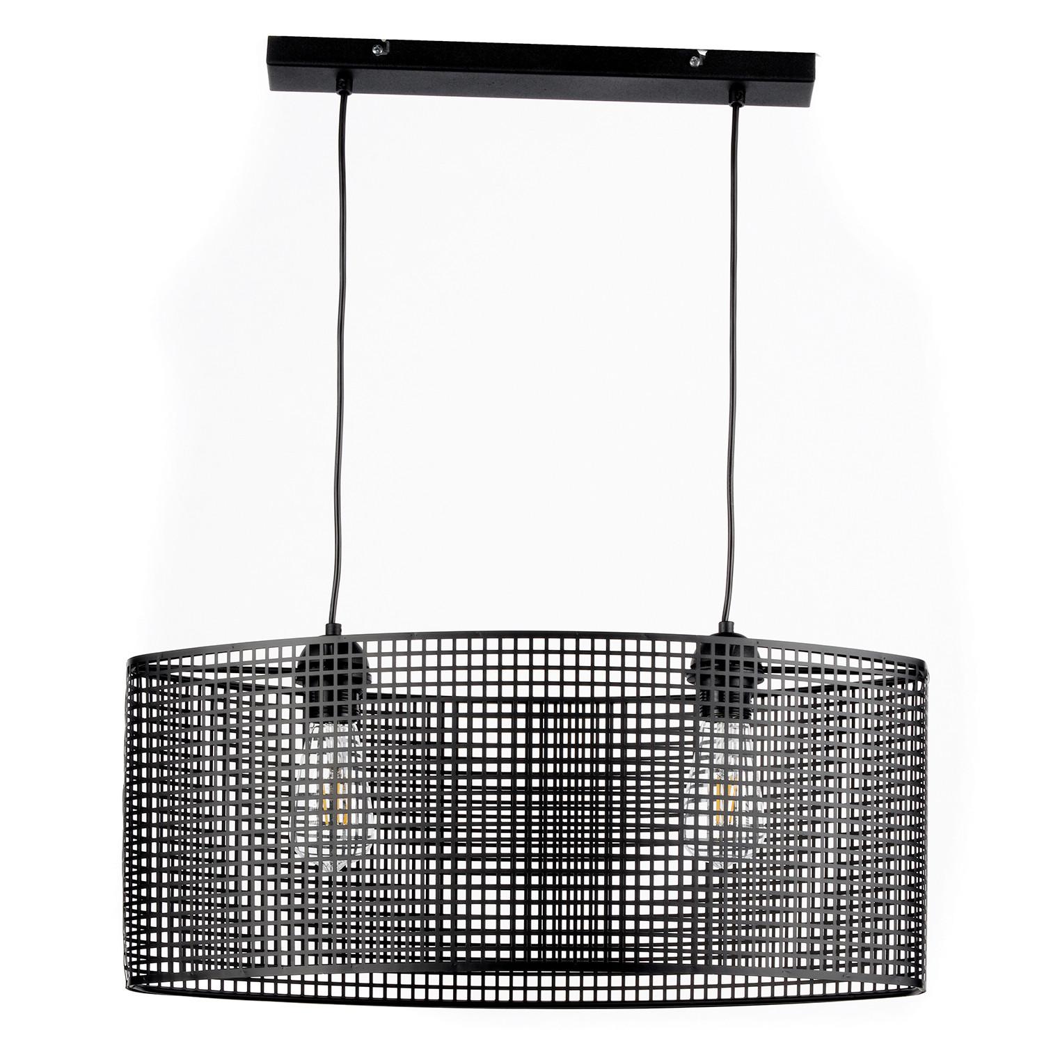 Hängeleuchte 4970/s - Schwarz, Design, Metall (60/27/90cm)