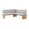 Eckbank Beluna Ii Wesbstoff Beige, B: 192cm - Eichefarben/Beige, KONVENTIONELL, Holz/Textil (192/170cm) - James Wood