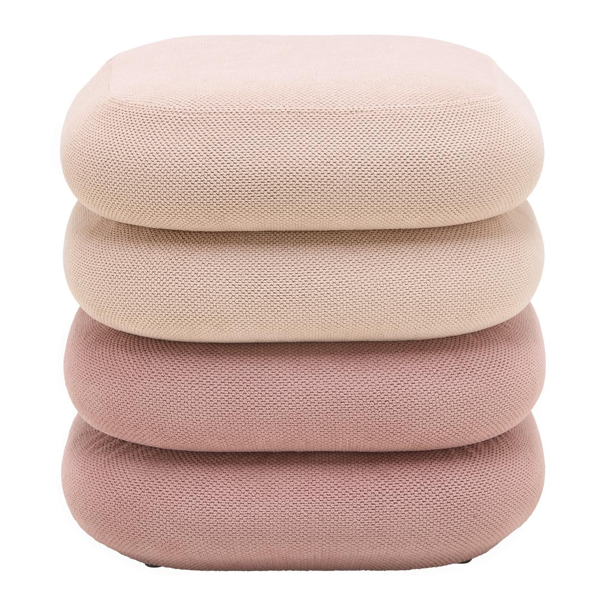 Taburetka SOPHIE, ružová/tmavotužová ženilka - svetlohnedá/červenohnedá, Modern, kompozitné drevo/textil (39,5/40/39,5cm) - Mömax