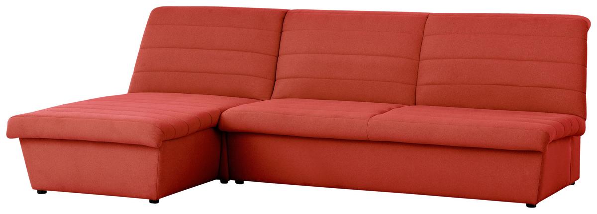 Ecksofa Looks Viii Dunkelgrün - Schwarz/Orange, Design, Textil (168/274cm) - LOOKS by W.Joop