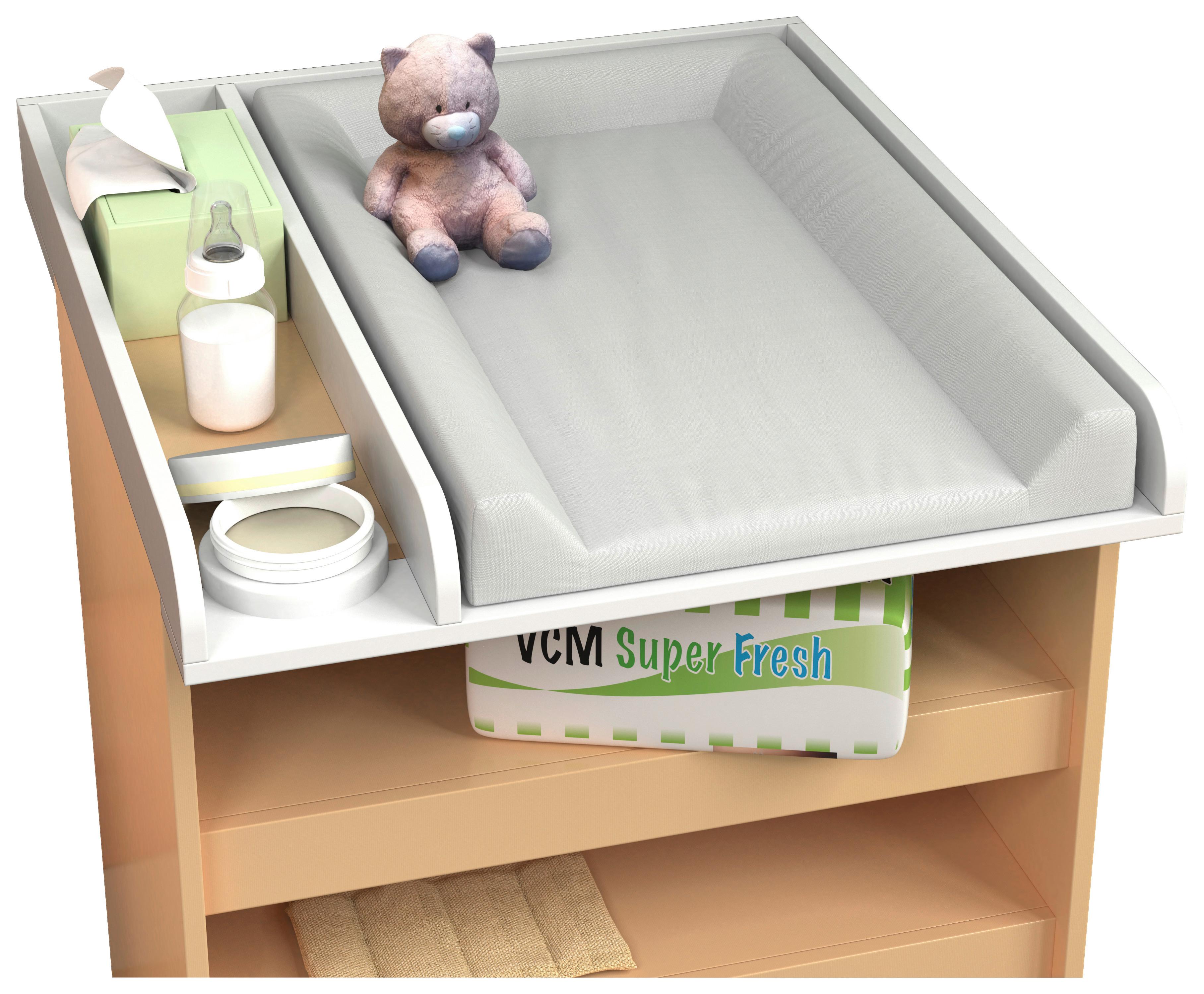 Wickelaufsatz Malira M B: 65 Cm Weiß - Weiß, Basics, Holzwerkstoff (65/7/73cm) - MID.YOU