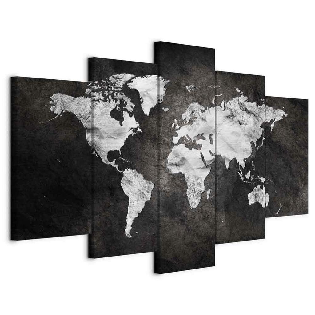 Leinwandbild Dark World Grau Schwarz B: 200 cm
