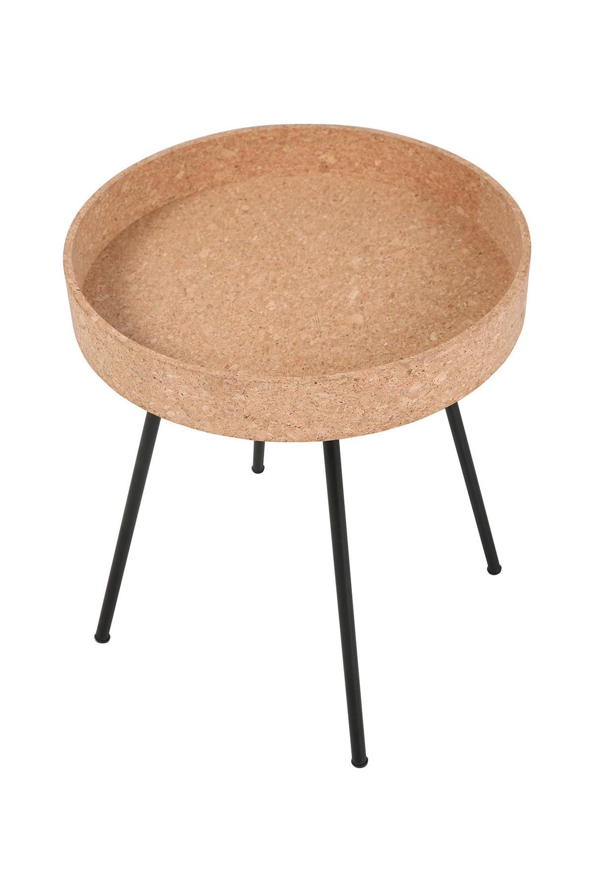 Beistelltischset Naturfarben/schwarz B: 45 Cm - Schwarz/Naturfarben, Design, Holz/Holzwerkstoff (45-38/45-38/50-45cm) - Livetastic