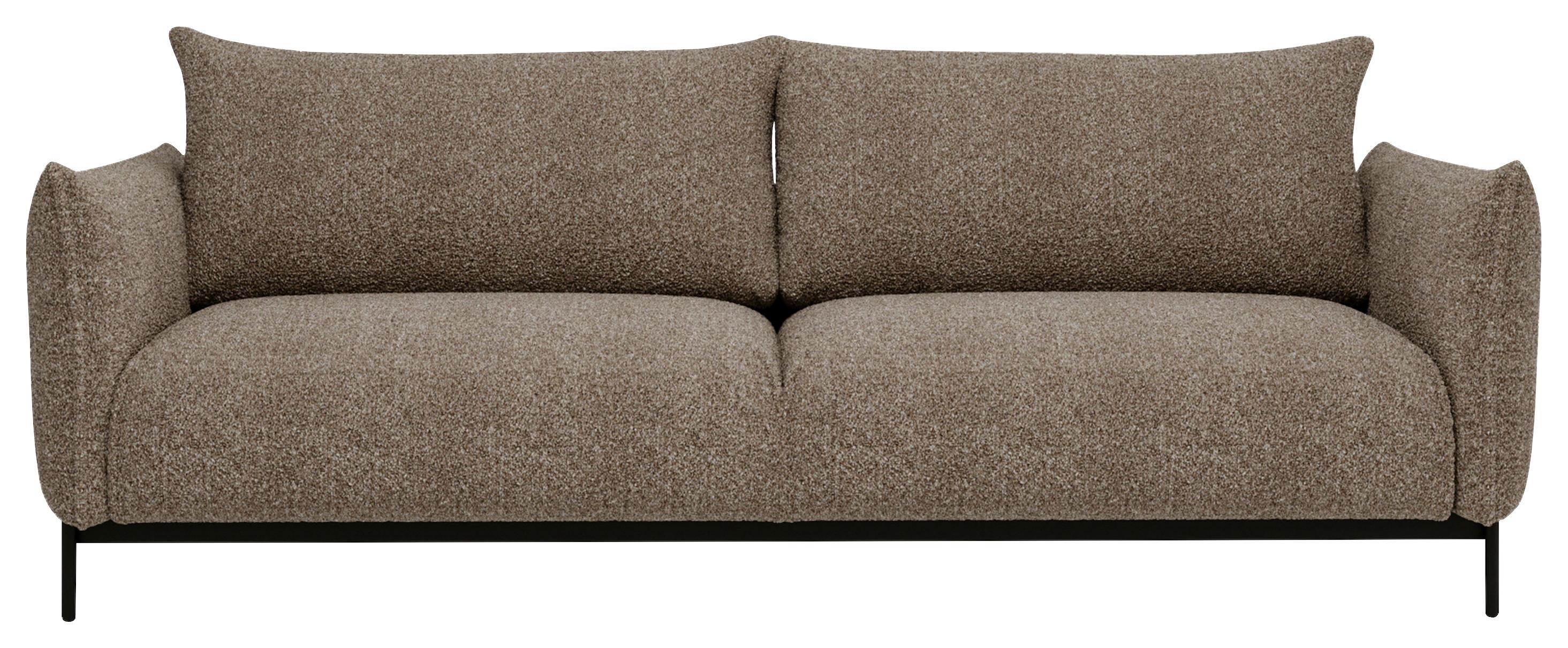 Bueno Hellbraun B: 223 Cm - Hellbraun/Schwarz, Design, Textil (223/96/95cm) - Livetastic